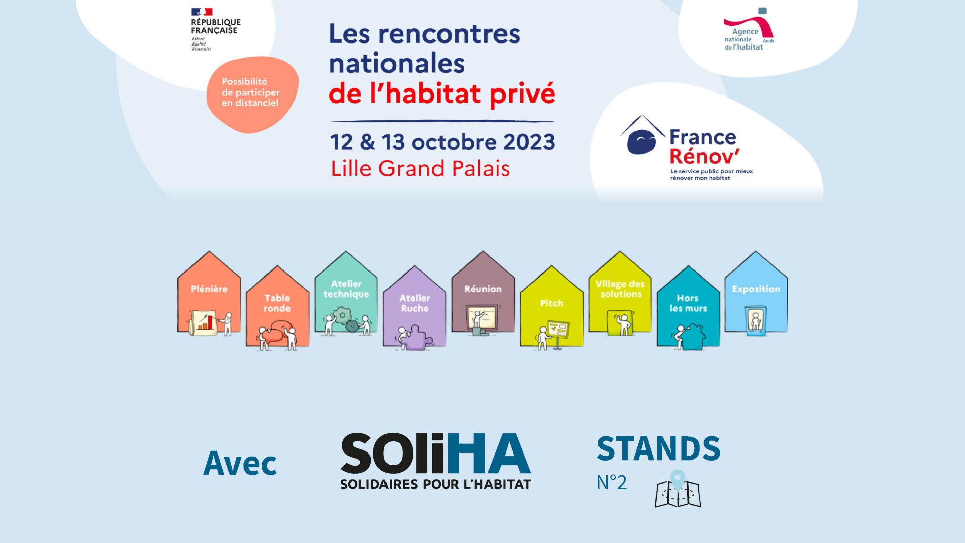 Visuel Rencontres nationales de l'habitat privé Anah Lille 2023